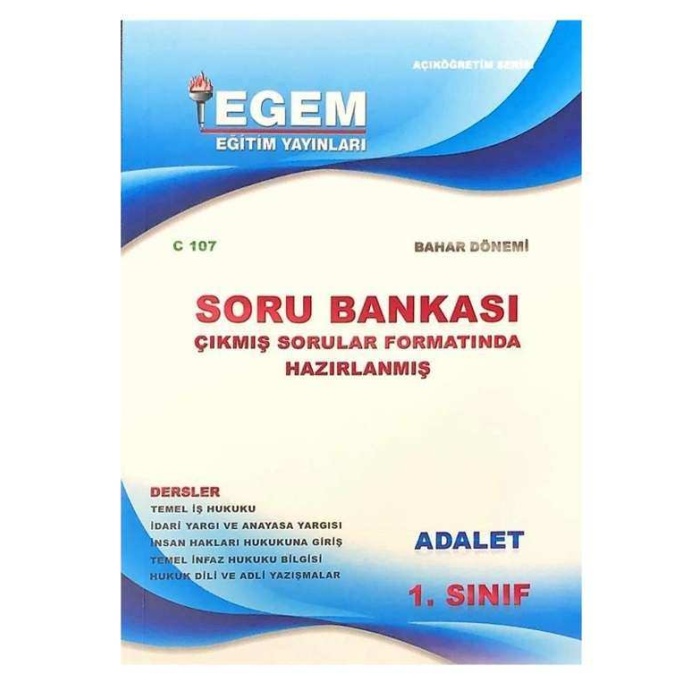 Aöf Adalet 1. Ve 2 Sınıf 2 Ve 4 Yarıyıl Bahar Dönemi Çıkmışlar Formatlı Soru