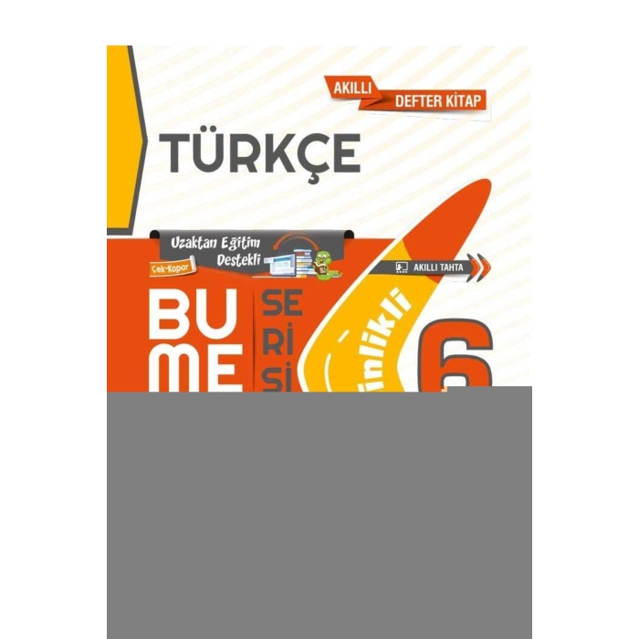 Günay Yayınları Bumerang Serisi 6. Sınıf Türkçe Akıllı Defter Kitap 2022-2023