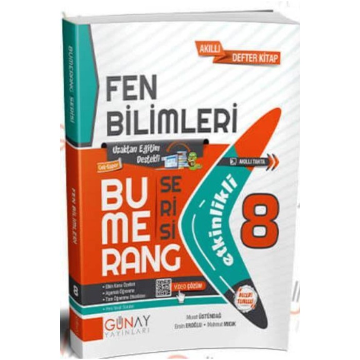 Günay Yayınları 8.sınıf Bumerang Fen Bilimleri Soru Bankası