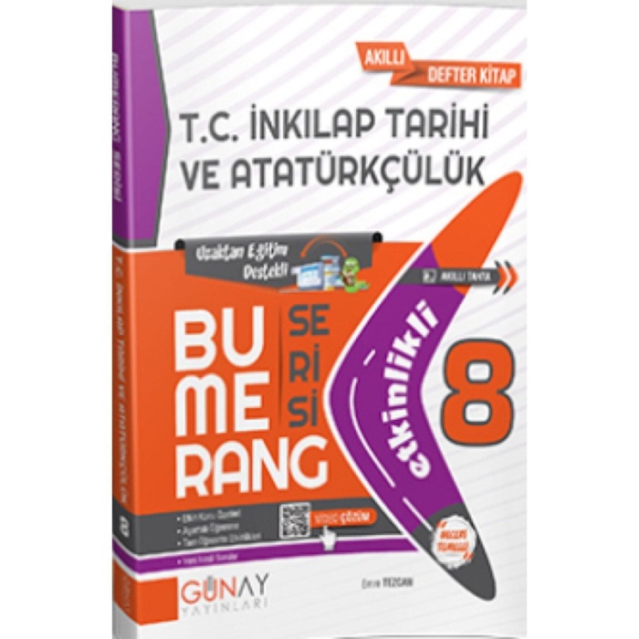Günay Yayınları Bumerang 8. Sınıf Inkilap Tarihi Ve Atatürkçülük Lgs Hazırlık Soru Bankası