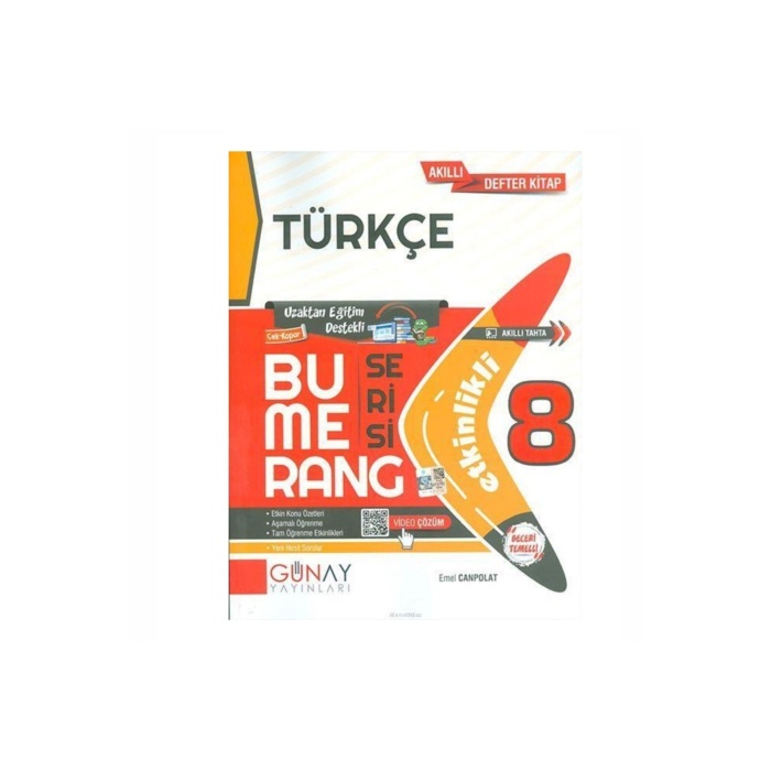 Günay Yayınları 8. Sınıf Türkçe Etkinlikli Bumerang Serisi