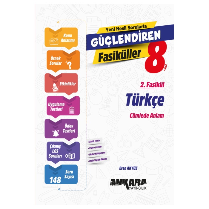 2024-2025 LGS 8 Sınıf Türkçe Konu+Örnek Soru+Etkinlikler+Uygulama Testleri+Ödev Ve LGS Çıkmışlar