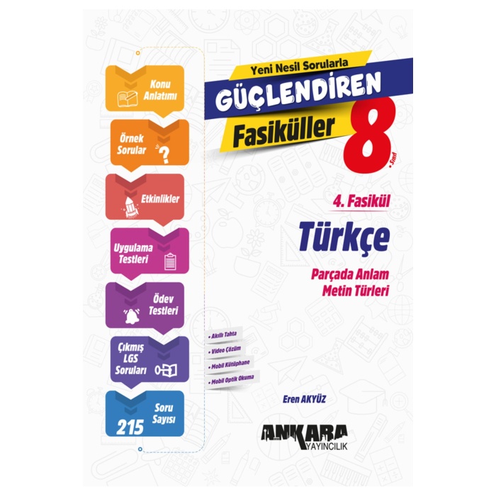 2024-2025 LGS 8 Sınıf Türkçe Konu+Örnek Soru+Etkinlikler+Uygulama Testleri+Ödev Ve LGS Çıkmışlar