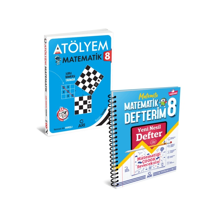 Arı Yayınları 8 Sınıf Matematik Atölyem Akıllı Defter Seti 2 Kitap