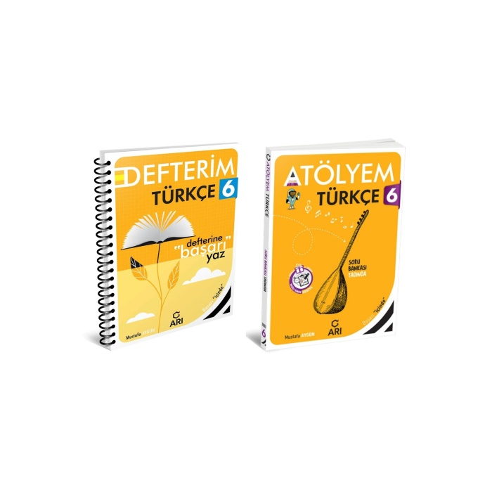 2024-2025 Arı Yayıncılık 6. Sınıf Türkçe Atölyem+Defter Set 2 Kitap !