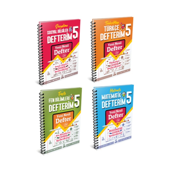 Arı Yayınları 5 Sınıf Matematik Fen Türkçe Sosyal Akıllı Atölyem Seti 4 Kitap