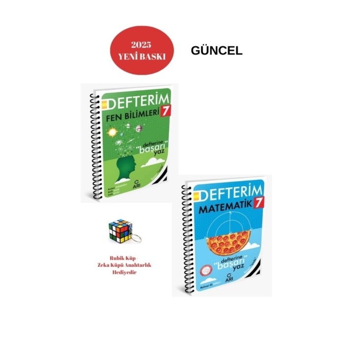 ARI YAYINCILIK 2025 BASIM 7.SINIF MATEMATİK-FEN BİLİMLERİ DEFTERİM SET+ANAHTARLIK