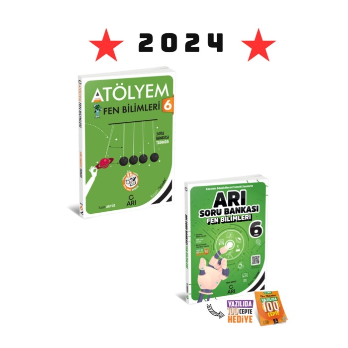 2024 ARI YAYINCILIK 6. SINIF FEN BİLİMLERİ SORU BANKASI + ATÖLYEM SETİ