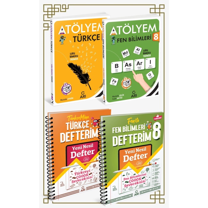 8. SINIF ARI YAYINLARI FEN BİLİMLERİ+TÜRKÇE VE DEFTER SETİ
