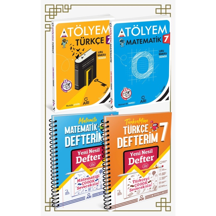 ARI YAYINLARI 7. SINIF TÜRKÇE + MATEMATİK ATÖLYEM VE DEFTER SETİ