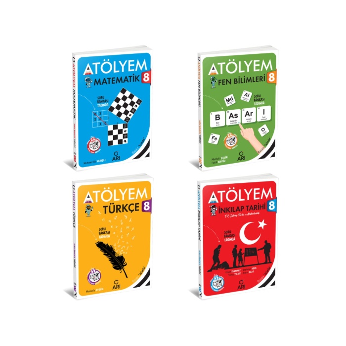 Arı Yayınları 8 Sınıf Matematik Fen Türkçe Sosyal Akıllı Atölyem Seti 4 Kitap