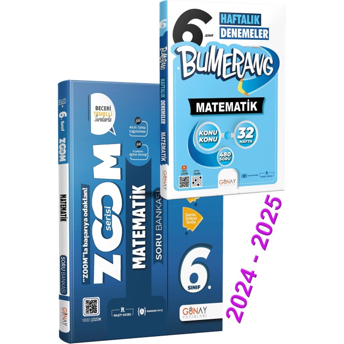 2024 2025 6.Sınıf ZOOM SERİSİ MATEMATİK SORU BANKASI (32 Haftalık Matematik Deneme)