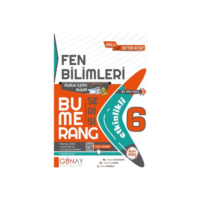 Günay 6. Sınıf Bumerang Etkinlikli Fen Bilimleri Akıllı Defter Kitap Soru Bankası