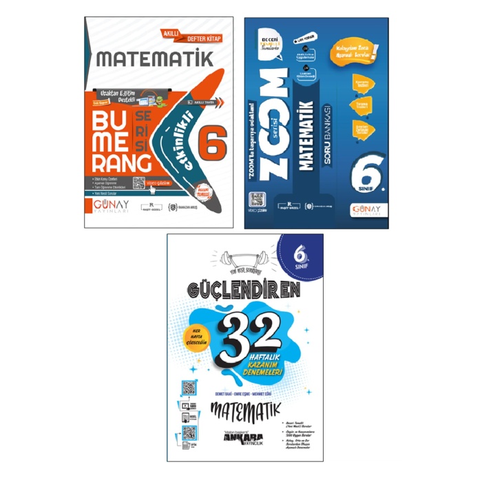6. Sınıf Zoom Matematik+Bumerang Matematik + Ankara Matematik 32 Hafta Deneme