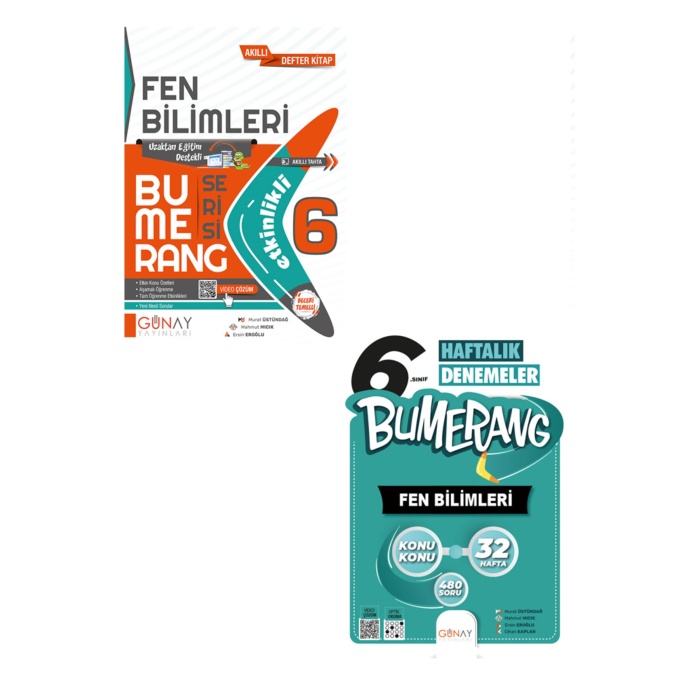 6. Sınıf Bumerang Fen Bilimleri + 32 Haftalık Denemeleri