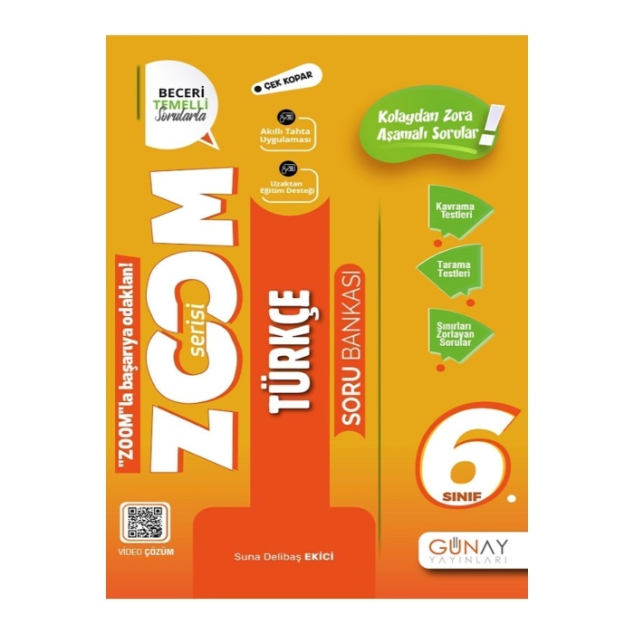 6.Sınıf Günay Zoom Matematik + Türkçe + Fen Bilimleri Soru Bankası ( Beceri Temelli ) - 3 KİTAP