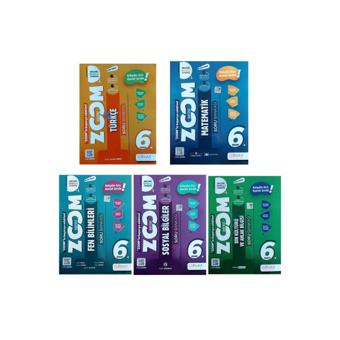 6.Sınıf Zoom Soru Bankası 5 Kitap Set