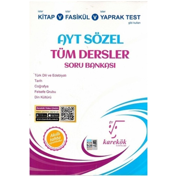 Karakök Ayt Sözel Tüm Dersler Soru Bankası