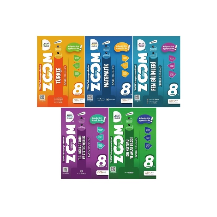 Günay Yayınları 8. Sınıf Lgs Zoom Soru Bankası Set5li
