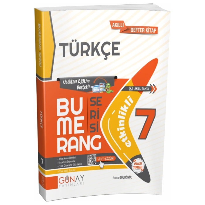 Günay Yayınları 7. Sınıf Türkçe Etkinlikli Bumerang Serisi Günay Yayınları