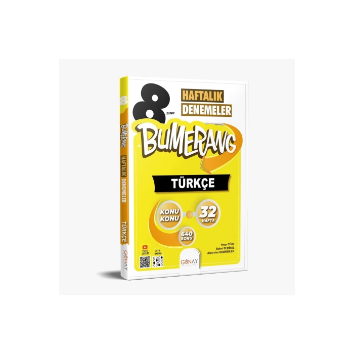 günay yayınları 8.sınıf bumerang 32 haftalık türkçe denemeleri