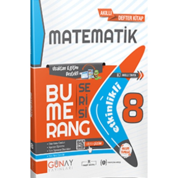 Günay Yayınları Bumerang 8. Sınıf Matematik Etkinlikli Soru Bankası Lgs Hazırlık