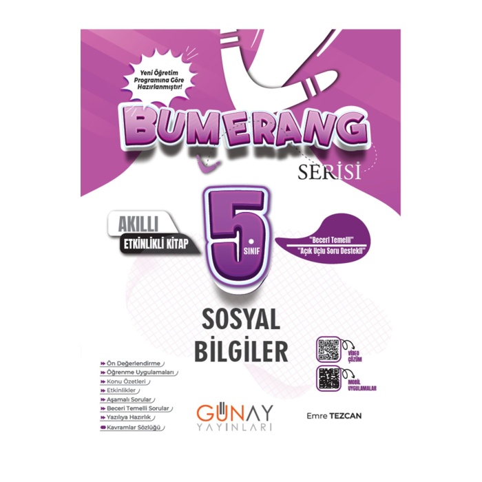 günay yayınları 5sınıf  5 bumerang etkinlikli, 5 zoom, 5 haftalık deneme (15 ürün)