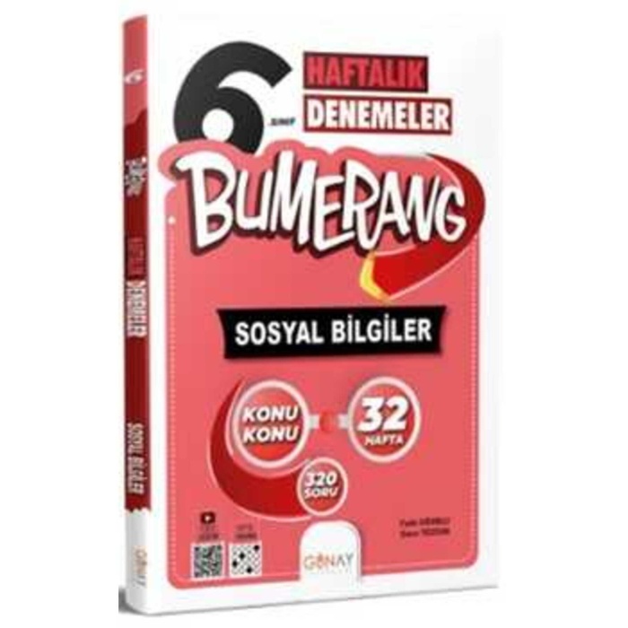 Günay Yayınları 6. Sınıf Bumerang 32 Haftalık Sosyal Bilgiler Denemeleri