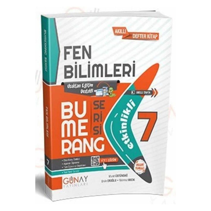 7. Sınıf Fen Bilimleri Bumerang Serisi Etkinlikli Akıllı Defter / Günay Yayınları / 9786257150187