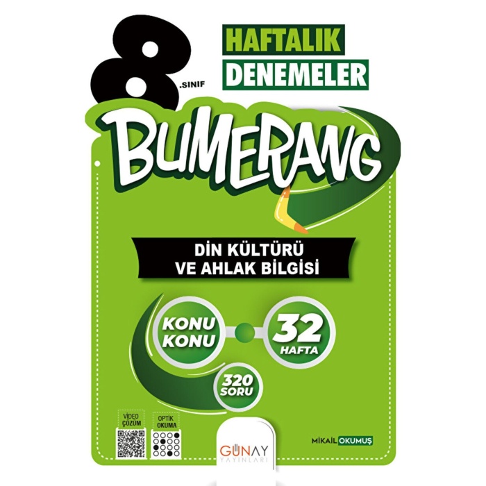 8. Sınıf Bumerang 32 Haftalık Din Kültürü ve Ahlak Bilgisi Denemeleri / 9786257150620