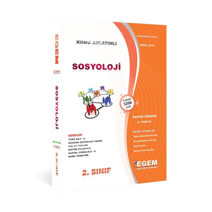 Aöf Sosyoloji 2 Sınıf 4 Yarıyıl (Bahar Dönemi) Konu Anlatımlı Soru Bankası + Çıkmış
