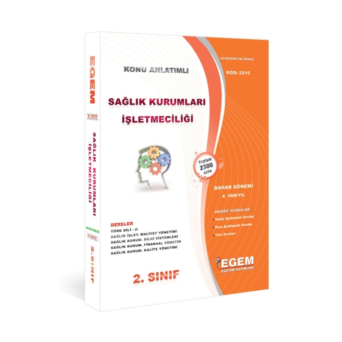 Aöf Sağlık Kurumları İşletmeciliği 2 Sınıf 4 Yarıyıl (Bahar Dönemi) Konu Anlatımlı Soru Set