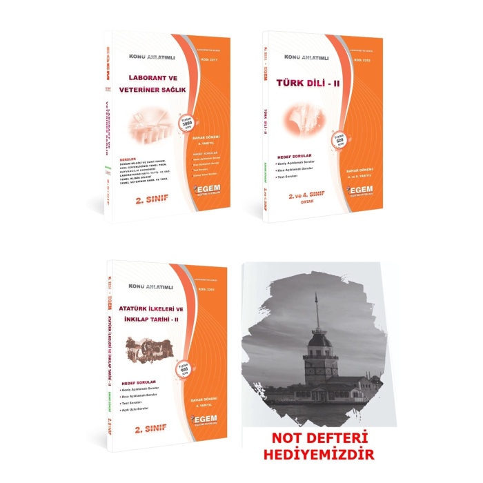 Aöf Laborant Ve Veterinerlik 2 Sınıf 4 Dönem (Bahar Dönemi) Konu Anlatımlı Soru Bankası Set