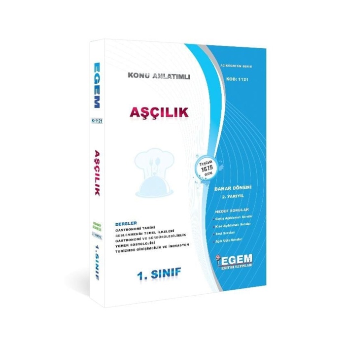 Aöf Aşçılık 1 Ve 2. Sınıf 2 Ve 4. Dönem ( Bahar Dönemi ) Konu Anlatımlı Soru Bankası Set
