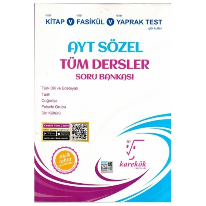 Karekök Yayınları Ayt Sözel Tüm Dersler Soru Bankası