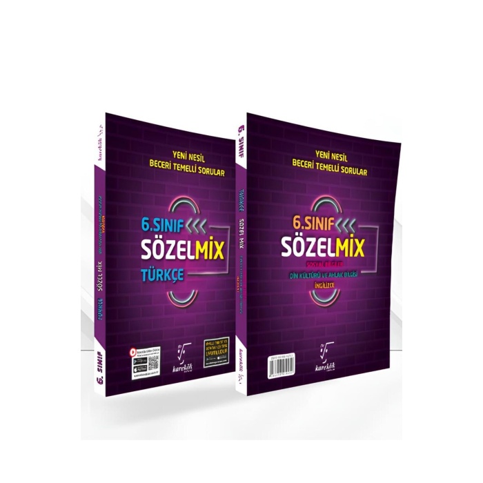 Yeni Müfredat Karekök Yayınları Güncel 6.Sınıf Sözel MİX (TÜRKÇE-SOSYAL BİLGİLER-DİN KÜLTÜRÜ VE AHLA