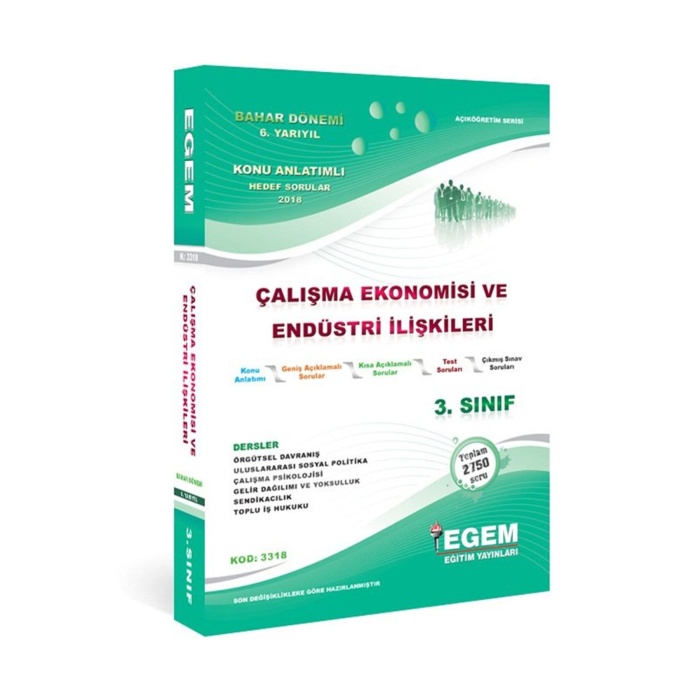 Aöf Çalışma Ekonomisi ve Endüstri İlişkileri 3. Sınıf 6. Dönem (Bahar Dönemi) Konu Anlatımlı Soru