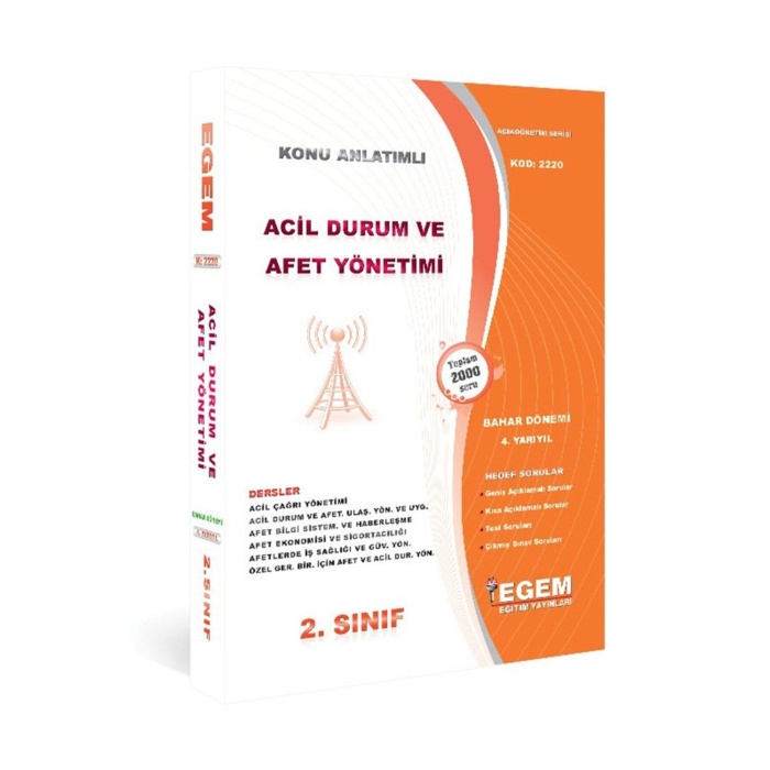 Aöf Acil Durum Ve Afet Yönetimi 1 Ve 2 Sınıf 2 Ve 4 Dönem ( Bahar Dönemi ) Konu Anlatımlı Soru Set