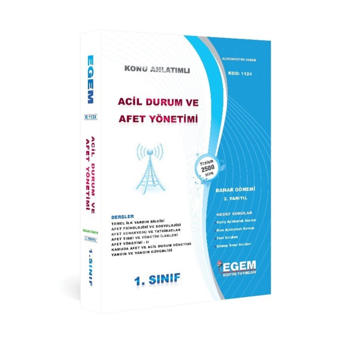 Aöf Acil Durum Ve Afet Yönetimi 1 Sınıf 2 Dönem ( Bahar Dönemi ) Konu Anlatımlı Soru Bankası Set