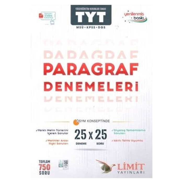 2024 - 2025 Müfredat Yeni Nesil TYT PARAGRAF DENEMLERİ