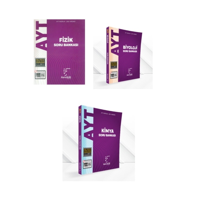 Ayt Fizik Kimya Biyoloji Soru Bankası 3lü Set Karekök