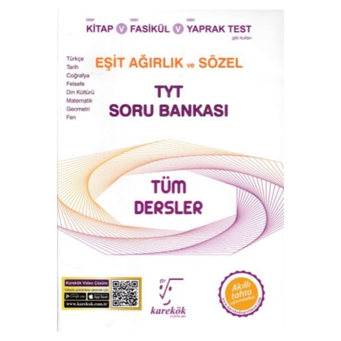 Karekök Tyt Tüm Dersler Eşit Ağırlık Ve Sözel Soru Bankası (yeni)