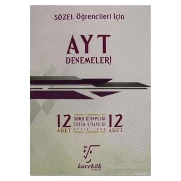 Karekök Yayınları Ayt Sözel 12 Deneme