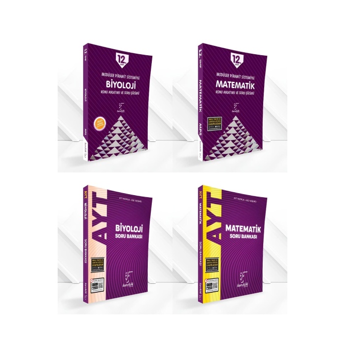 Yeni Müf. Karekök Yayınları 12.Sınıf Biyoloji-Matematik Konu Anlatımı+ Soru Bankası