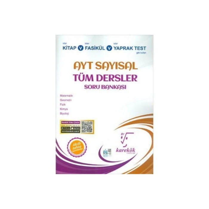 Ayt Sayısal Tüm Dersler Soru Bankası | Karekök Komisyon |