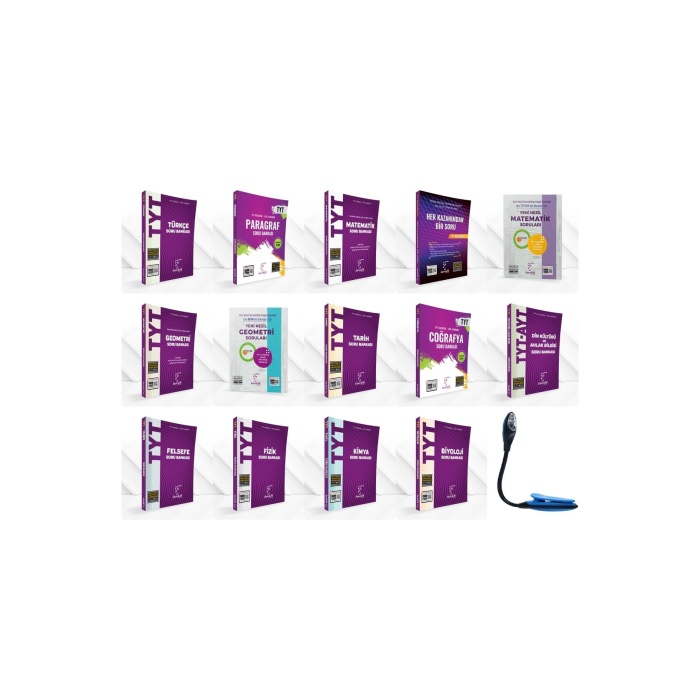 Karekök Yayınları TYT Kazandıran Tüm Dersler Full Set Soru Bankası Muhteşem Set + Kitap Okuma Işığı