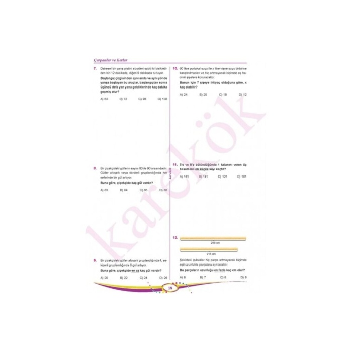 Karekök Yayınları 8.sınıf Lgs Matematik Soru Bankası