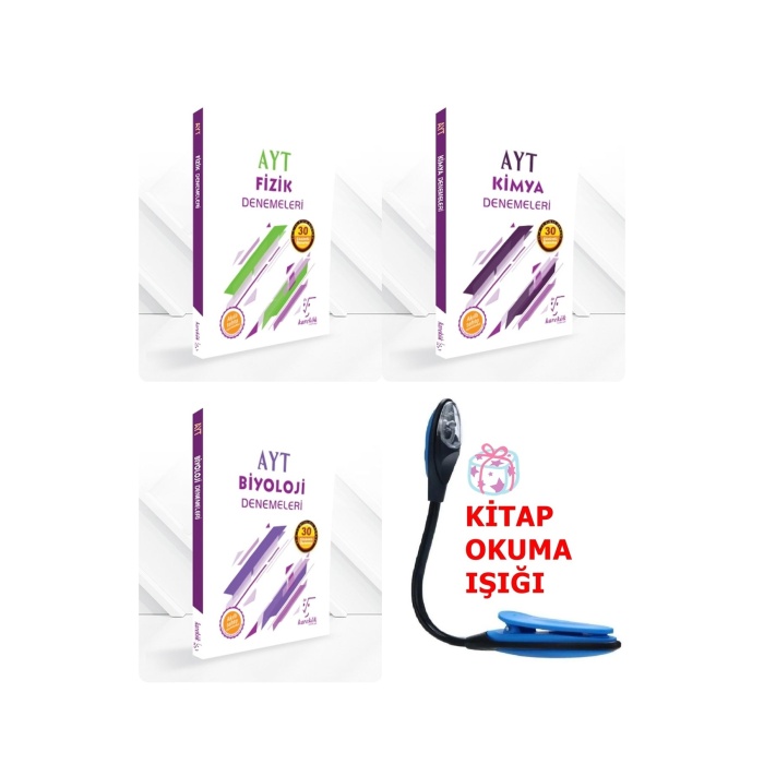 Karekök Yay. AYT Sayısal Fizik-Kimya-Biyoloji Seti Kazandıran Set + Kitap Okuma Işığı Hediye