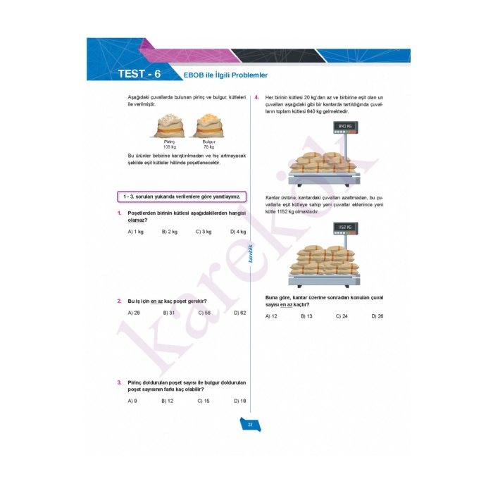 8. Sınıf Lgs Matematik Soru Bankası