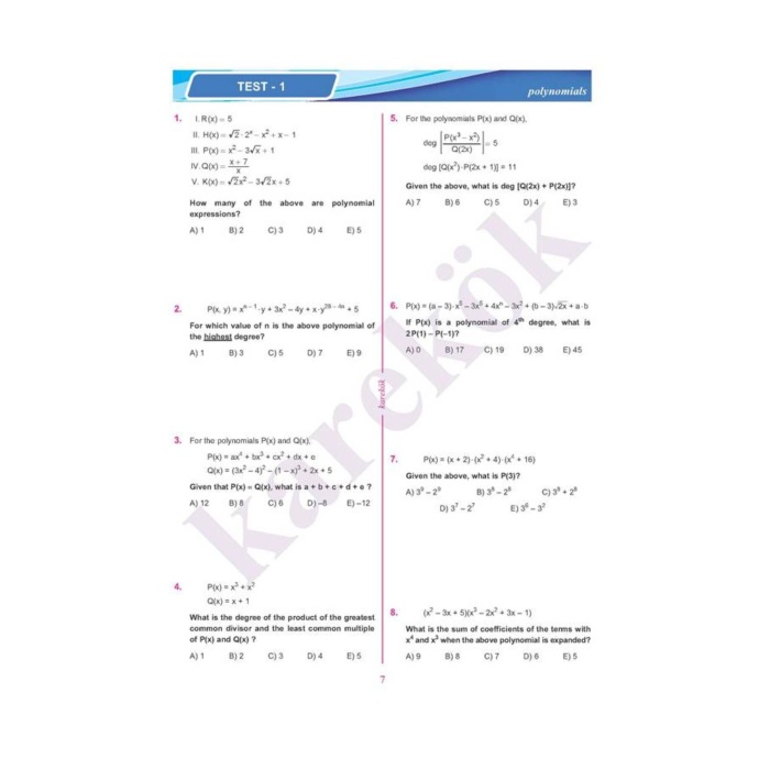 Challenging Questions in Precalculus Calculus for High School Stu